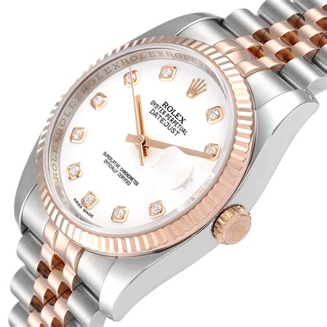 rolex 36 rose gold|rolex 36mm datejust with diamonds.